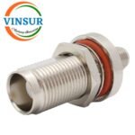 VSW-41420221 -- RF ADAPTERS - 50OHMS , SMA FEMALE , STRAIGHT , TO TNC FEMALE STARIGHT BULKHEAD ADAPTER