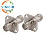 VSW-41424421 -- RF ADAPTER - 50 OHMS, SMA FEMALE TO SMA FEMALE STRAIGHT 4-HOLE FLANGE ADAPTER