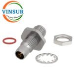 VSW-BMA-MS-SMA-FS-BH-AD -- RF ADAPTER - 50 OHMS, BMA MALE STRAIGHT TO SMA FEMALE STRAIGHT BULKHEAD ADAPTER
