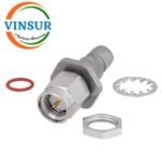 VSW-BMA-MS-SMA-MS-BH-AD -- RF ADAPTER - 50 OHMS, BMA MALE STRAIGHT TO SMA MALE STRAIGHT BULKHEAD ADAPTER