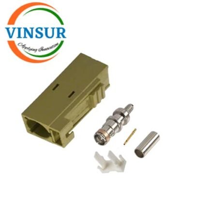 VSW-FAKRA-FS-178K -- RF CONNECTOR - 50 OHMS FAKRA SMB FEMALE STRAIGHT CRIMP TYPE FOR RG 178 CABLE(Curry)