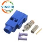 VSW-FAKRA-FS-316C -- RF CONNECTOR - 50 OHMS FAKRA SMB FEMALE STRAIGHT CRIMP TYPE FOR RG 316 CABLE(Blue) - Image 2