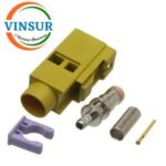 VSW-FAKRA-FS-316K -- RF CONNECTOR - 50 OHMS FAKRA SMB FEMALE STRAIGHT CRIMP TYPE FOR RG 316 CABLE(Curry) - Image 3
