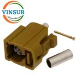 VSW-FAKRA-FS-316K -- RF CONNECTOR - 50 OHMS FAKRA SMB FEMALE STRAIGHT CRIMP TYPE FOR RG 316 CABLE(Curry) - Image 2