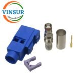 VSW-FAKRA-FS-58C -- RF CONNECTOR - 50 OHMS FAKRA SMB FEMALE STRAIGHT CRIMP TYPE FOR RG 58 CABLE(Blue)