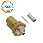VSW-FAKRA-FS-316K -- RF CONNECTOR - 50 OHMS FAKRA SMB FEMALE STRAIGHT CRIMP TYPE FOR RG 316 CABLE(Curry)