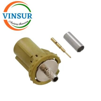 VSW-FAKRA-FS-316K -- RF CONNECTOR - 50 OHMS FAKRA SMB FEMALE STRAIGHT CRIMP TYPE FOR RG 316 CABLE(Curry)
