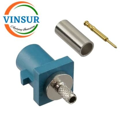 VSW-FAKRA-MS-316Z -- RF CONNECTOR - 50 OHMS FAKRA SMB MALE STRAIGHT CRIMP TYPE FOR RG 316 CABLE(Water Blue)