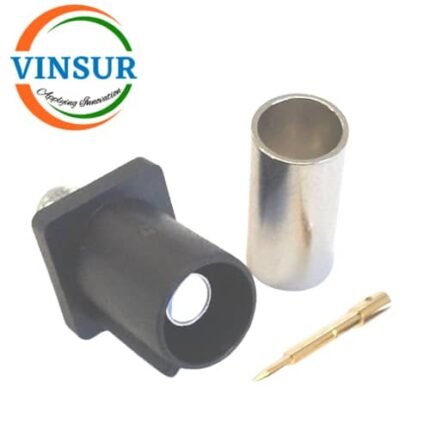 VSW-FAKRA-MS-58A -- RF CONNECTOR - 50 OHMS FAKRA SMB MALE STRAIGHT CRIMP TYPE FOR RG 58 CABLE(Black)