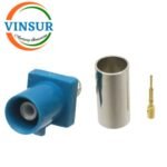 VSW-FAKRA-MS-58Z -- RF CONNECTOR - 50 OHMS FAKRA SMB MALE STRAIGHT CRIMP TYPE FOR RG 58 CABLE(Water Blue)