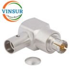 VSW-PSMP-MRA-402 -- RF CONNECTORES - 50 OHMS, PSMP MALE RIGHT ANGLE SOLDER TYPE FOR RG402(0.141) CABLE