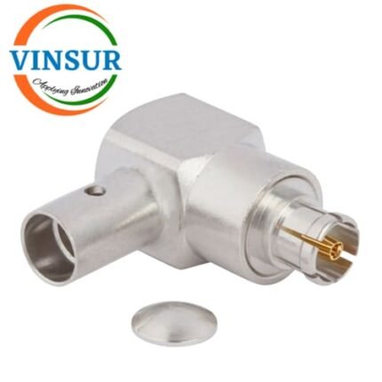 VSW-PSMP-MRA-402 -- RF CONNECTORES - 50 OHMS, PSMP MALE RIGHT ANGLE SOLDER TYPE FOR RG402(0.141) CABLE