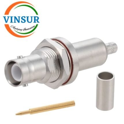 VSW-SHV-FST-CR-BH-58 -- RF CONNECTOR - 50 OHMS , SHV FEMALE , STRAIGHT , BULKHEAD, CRIMP TYPE , RG58, RG142, LMR200 CABLE