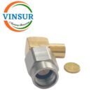 VSW250015-CN -- RF CONNECTOR - 50 OHMS SSMA MALE RIGHT ANGLE SOLDER TYPE FOR RG402 CABLE - Image 2