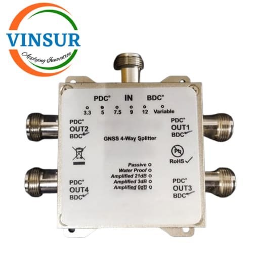 GNSS Signal Splitter (1-4 Ports N Female) VSW-GNSS-4S--GNSS Signal Splitter (1-4 Ports N Female) - Image 1